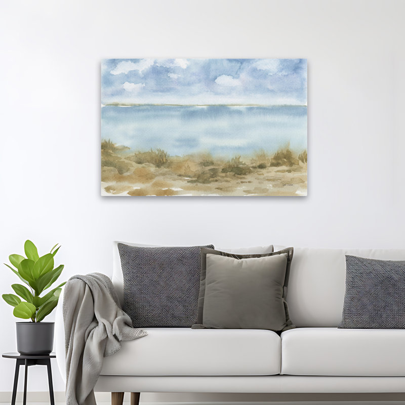 Cape Cod I bleu côtier blanc plage brun, H 48 po x l 32 po