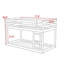 Lit superposé simple en bois Hinote avec rangement spacieux et sécurité accrue-1437072962