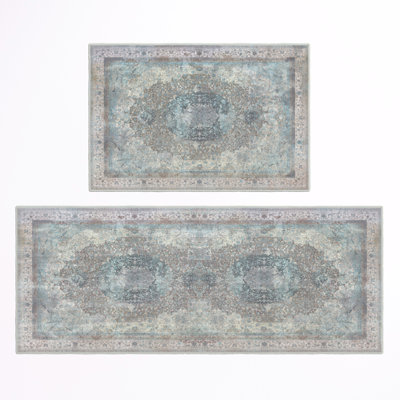 Ultra Soft Distressed Boho Inspired Machine Washable Area Rug