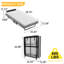 Structure de lit pliante en métal avec matelas en mousse avec poches, rangement facile et mobile avec 4 roulettes