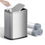 Slim Swing-Top Trash Can – 6.5" Narrow Stainless Steel Bin with 60 Drawstring Bags