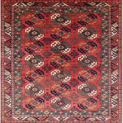 Tapis rouge / blanc / noir Kristine Southwestern