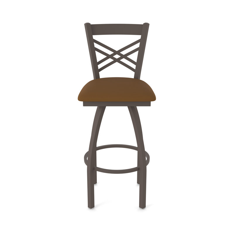 820 Catalina Swivel Stool, Bronze, Vinyl-Canter Thatch, Counter Stool (25" Seat Height)