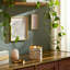 Sagebrook Home Ceramic 7" Candle - 42 Oz Tobacco Clouds Scent, Ivory/Gold