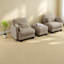 Canapé d'angle modulaire à compression, pouf en chenille camel, canapé moderne