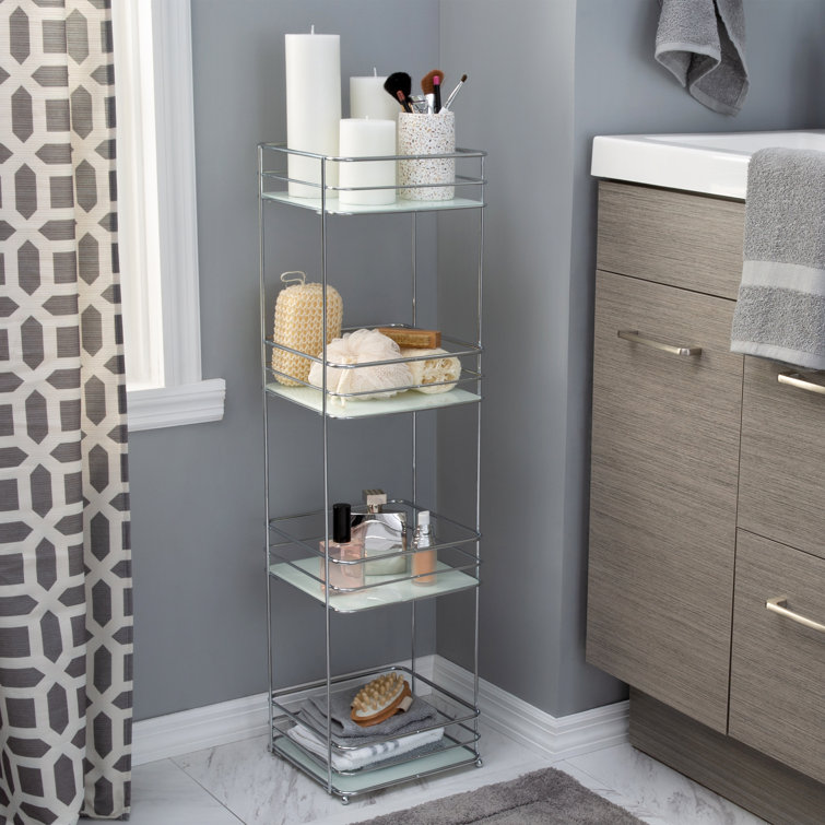 Hyeon Metal Freestanding Bathroom Shelves