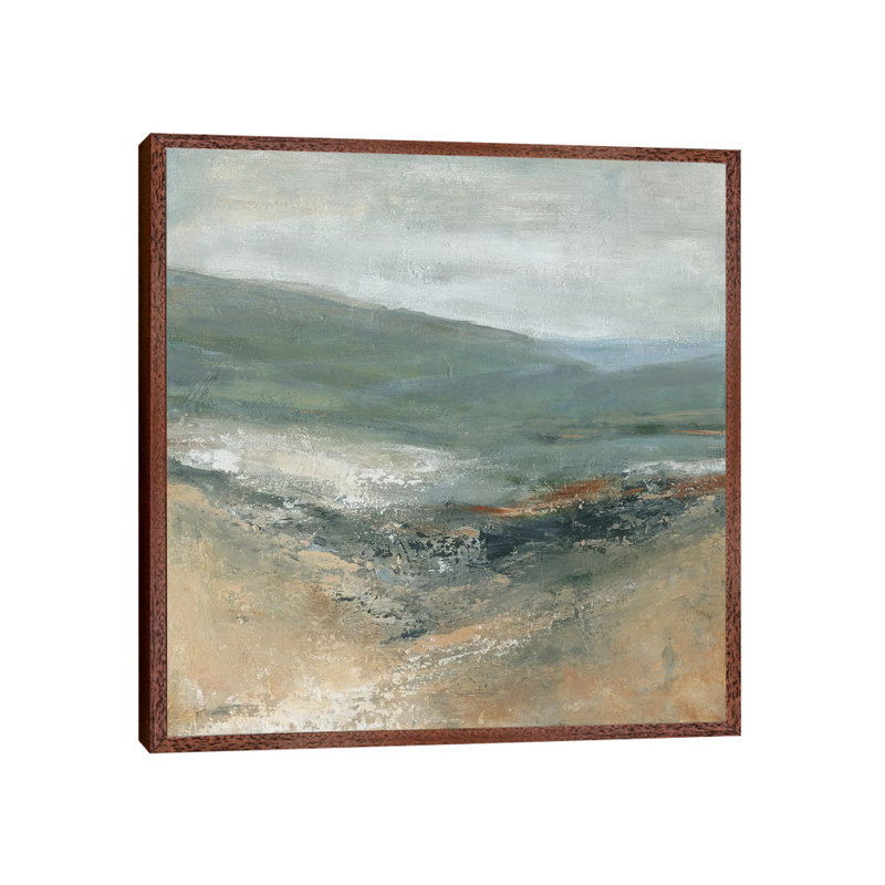 Rolling Seaside II by Carol Robinson - Painting on Canvas, Classic Brown Wood Framed, 93.98 cm H x 93.98 cm W