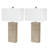 Superbe lampe de table en or et lin 29 po Osterhout