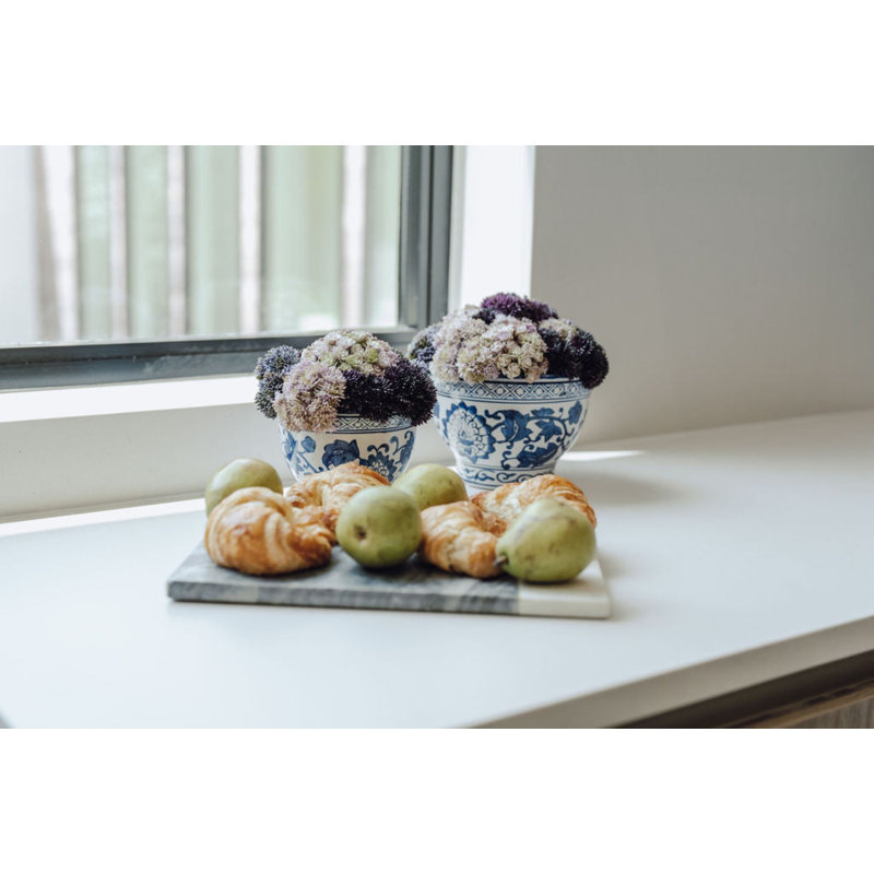 Adair Toile Sedum Bowl, 8" H x 9" W x 9" D