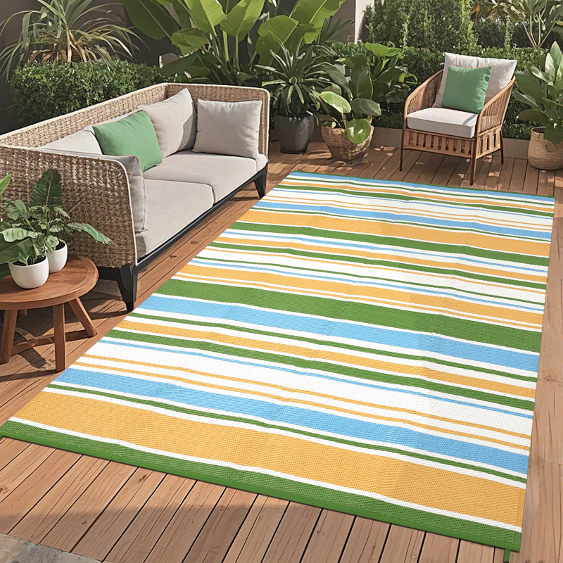 Area Rug, Rectangle 274 x 366 cm, Blue/Green