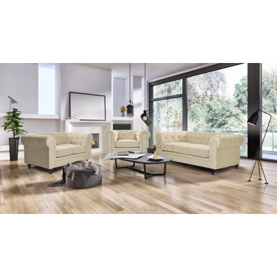 Asya 3 - Piece Velvet Living Room Set
