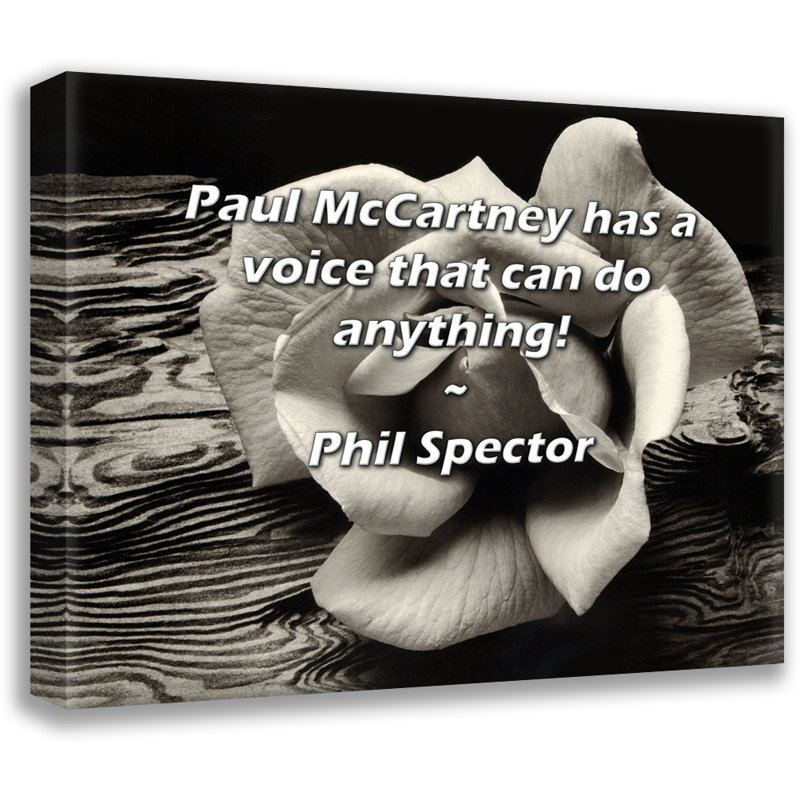 «Artsy Quote» par Phil Spector, toile tendue avec châssis