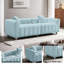 Canapé 83,46 po à 3 places en velours, canapé rembourré avec pieds et coussins en métal pour la vie à la maison, adaptations modulaires variées, soutien ergonomique relaxant, esthétique moderne, espace