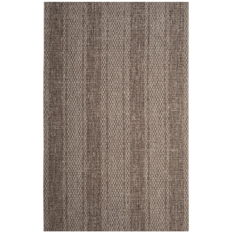 Atwells Looped Beige/Brown Indoor/Outdoor Rug, Rectangle 122 x 170 cm