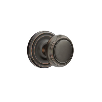 Ensemble de boutons de passage Emtek avec rosette régulière et bouton Norwich
