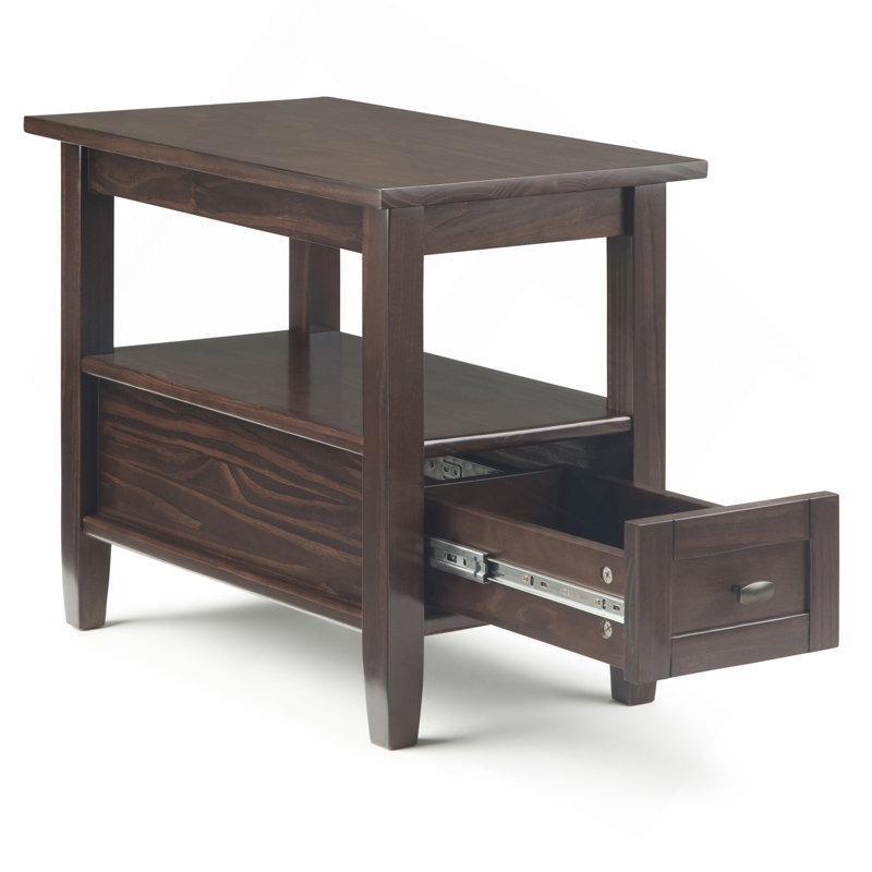 Table d'appoint transitionnelle Warm Shaker, Brun tabac