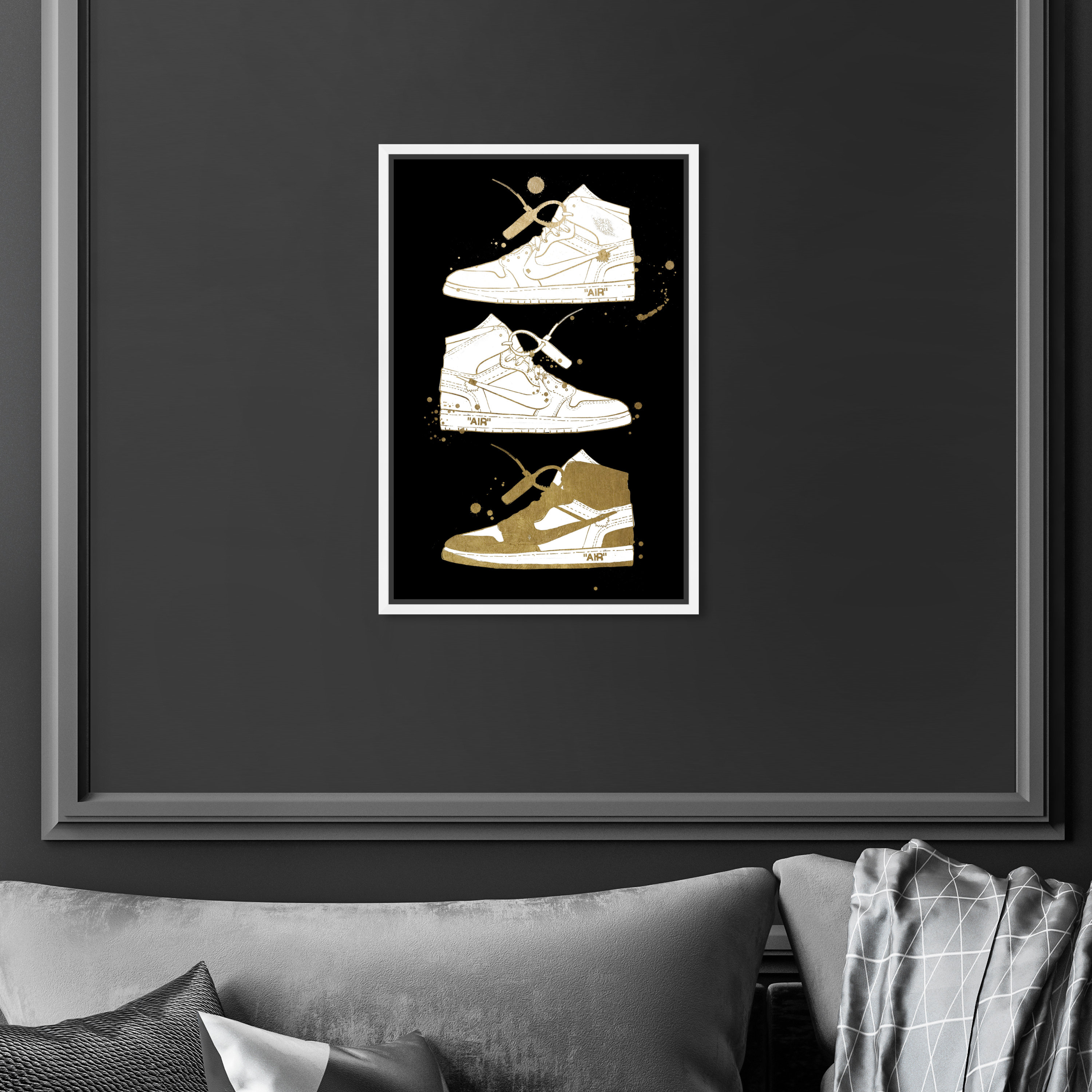 Wynwood Studio Fashion and Glam Wall Art Canvas Prints 'LV Gold