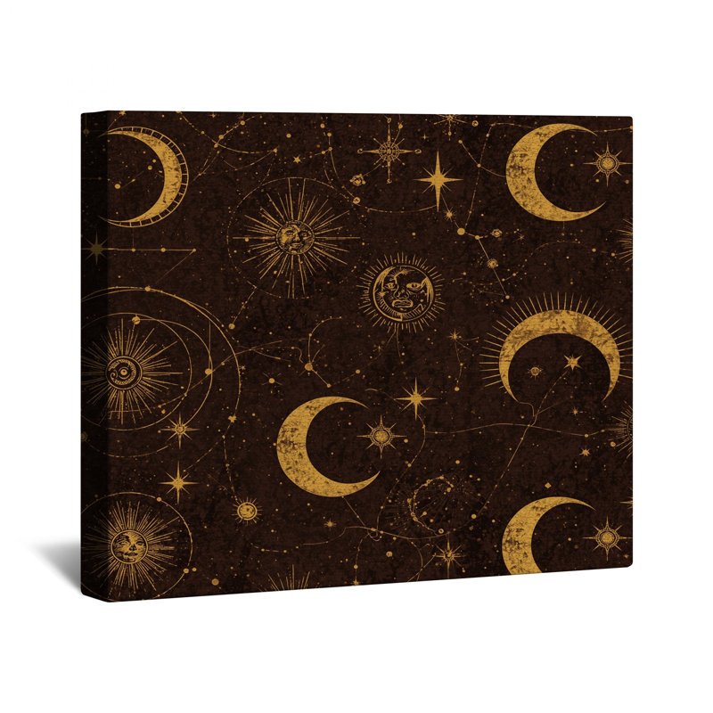Toile de galerie Celestial Moon Sun, 16 x 16 pouces
