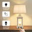 Lampe de table pour le salon, lampes de maison de campagne avec USB A + C et veilleuse, lampes de chevet blanches de 21 po avec commande tactile à intensité variable à 3 voies, lampe de table de chevet pour la chambre à coucher (ensemble de 2)-557397891
