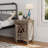 Antique Grey Wood Nightstand