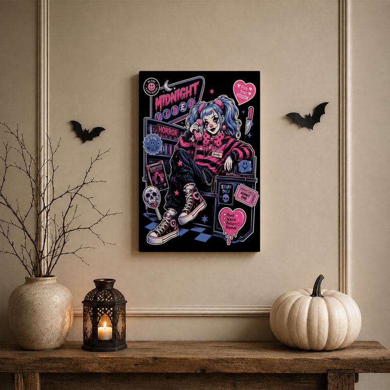 Art mural sur toile d'Halloween, H 36 po x l 24 po