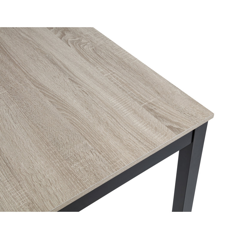 Table de salle à manger rectangulaire (noire et naturelle) 48 "Écosse