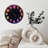 Neon effect Numbers Clock Face Stars