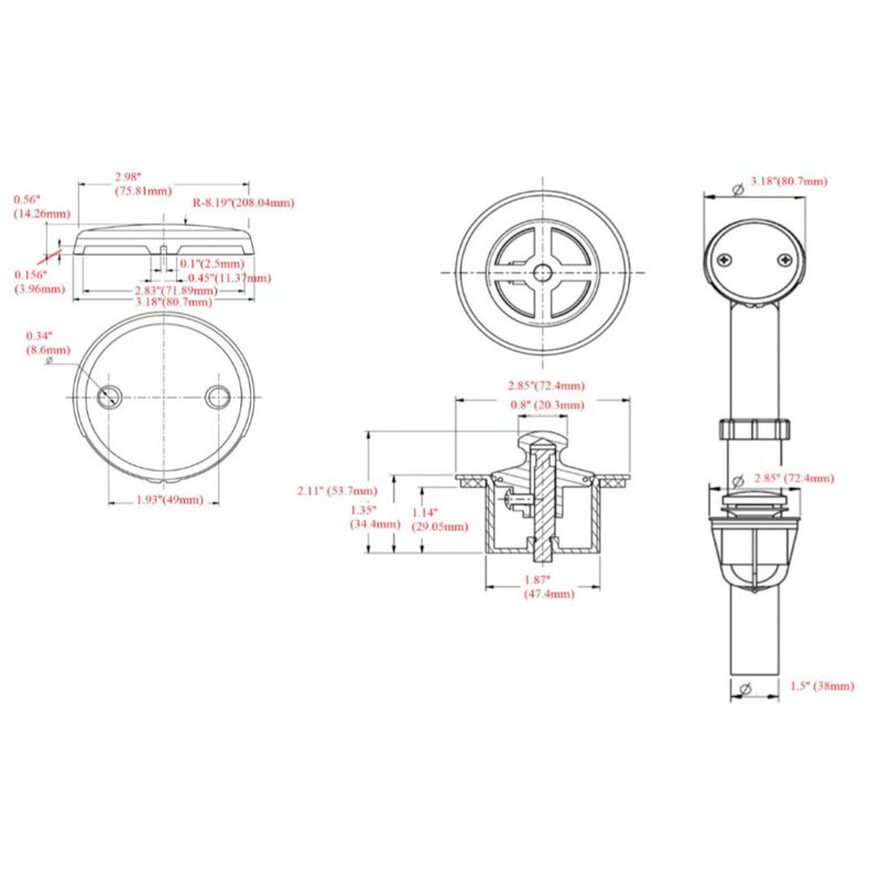 Lift and Turn Bath Drain Plug Kit with Overflow Faceplate, Satin Nickel