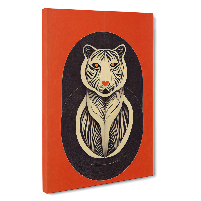 XC1022-4674X Tiger Art Nouveau No.2 - Print on Canvas, Canvas, 60cm H x 40cm W