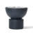 Dark Gray Round Bubbler Outdoor Resin Fountain with Lights