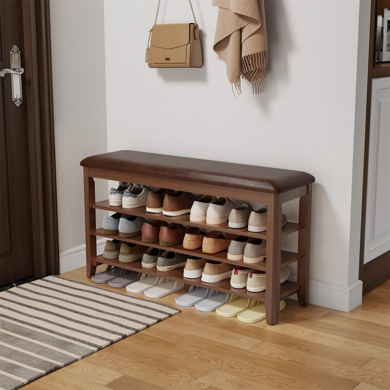 Premium Wooden Shoe Cabinet For Home, 20" H x 35" W x 12" D