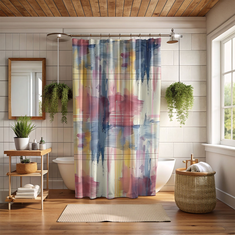 Rideau de douche Check Wash - Premium, H 74 po x l 71 po