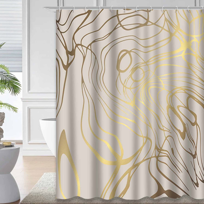 Rideau de douche En Marble, L 72 po x l 84 po