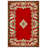 Anatolia Collection Digital Print Cotton-Polyester Red Beige Moroccan Rug-2107778247