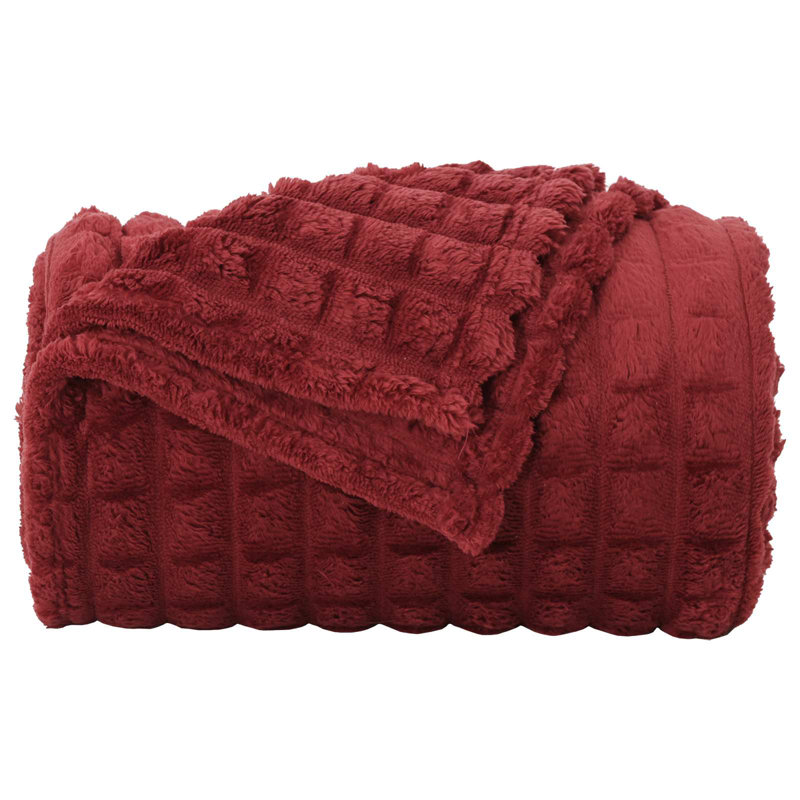 5.2-31 Throw Blanket, Bordeaux Red, 150cm x 130cm