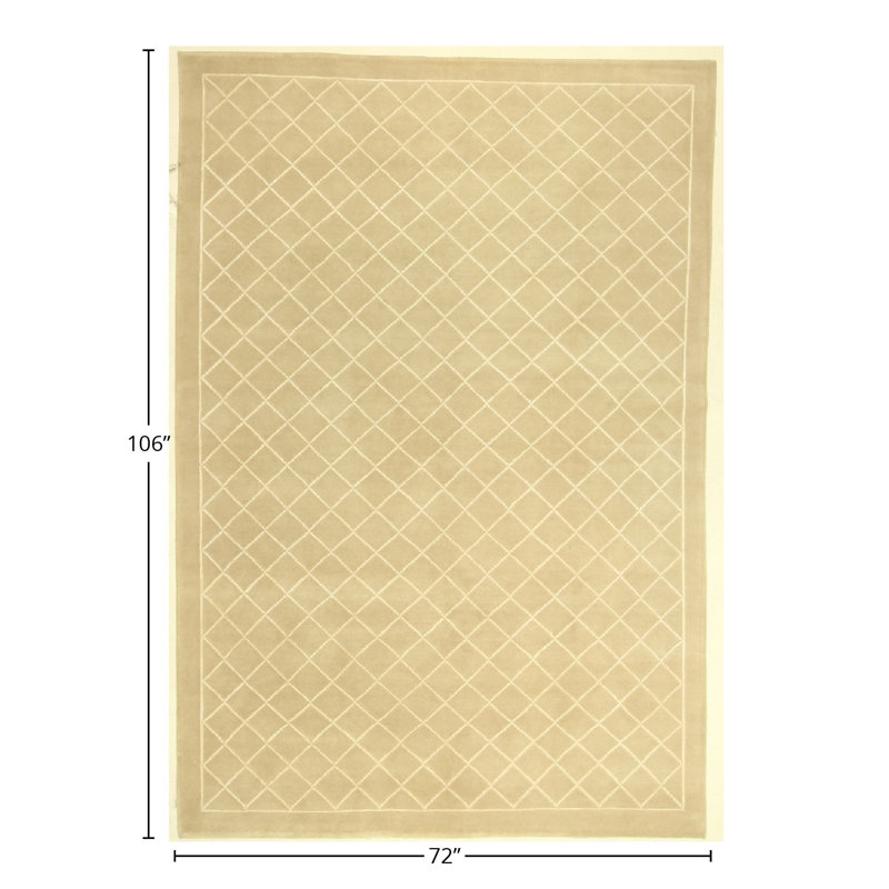 Hand Knotted Geometric Rug