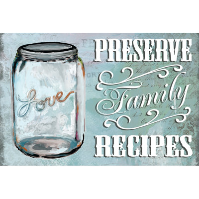 Preserve Farm Recipes - Wrapped Canvas Print
