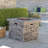 30" Outdoor Square Mgo Propane Fire Pit - 40,000 BTU, Grey