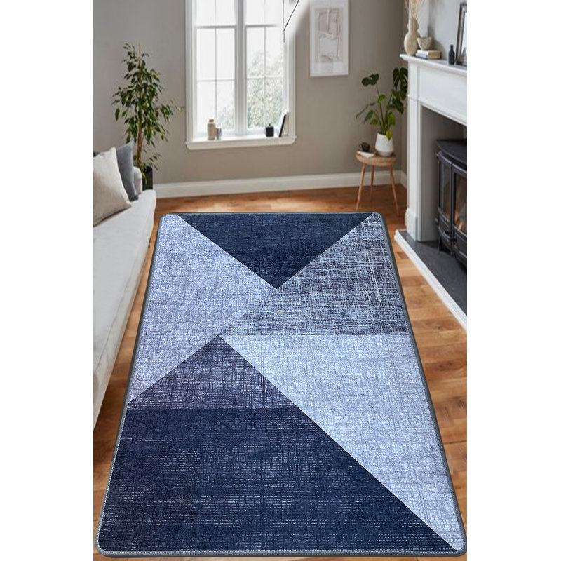 Premium Hall Carpet, Non-Slip Design, 2.6 x 3.3 ft | 100% Polyester, 0.4 in Pile Height | Antibacterial, Machine Washable, Easy Maintenance | Elegant Grey, Perfect for Home & Entryway Décor