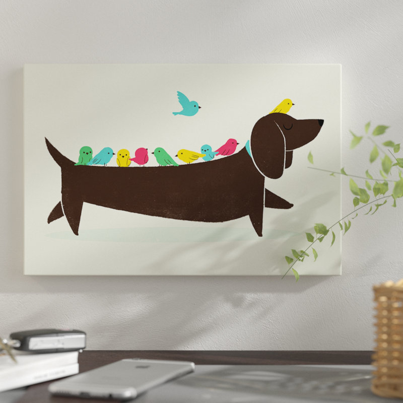 «Bird Dog», impression sur toile, H 26 po x l 40 po x P 1,5 po, Toile tendue, Pas de tapis