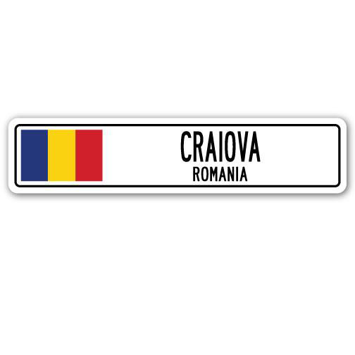 Plaque de rue en aluminium Alves Craiova, H 7 po x l 30 po x P 1 po