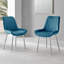 Adler Gloss & Chrome Round Dining Table Set with Shelf & 4 Luxury Velvet Dining Chairs-73582190