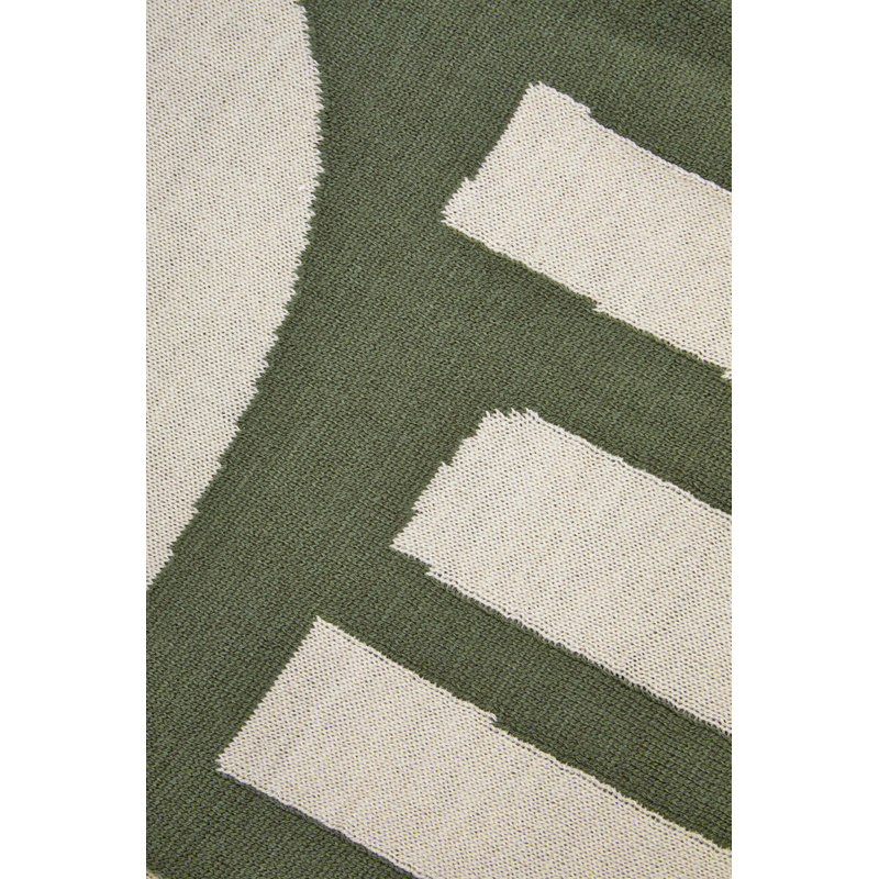 Bosie Machine Woven Throw Blanket, Beige/Green
