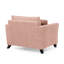 Chaise simple en velours côtelé rose avec dossier confortable et facile à assembler, pour économiser de l'espace sur le balcon-97158049