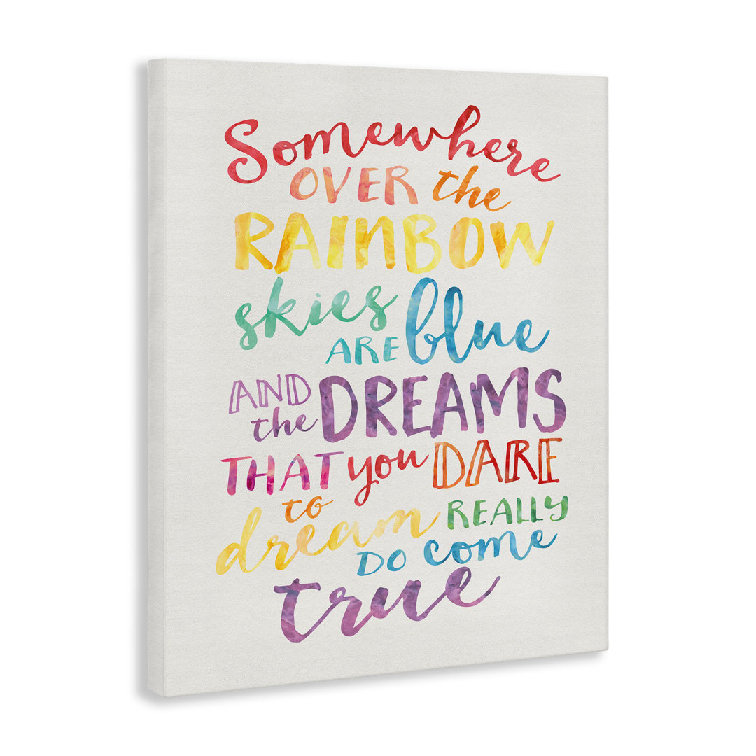 Cambra Somewhere Over the Rainbow Watercolors Canvas Art Viv + Rae™ 