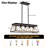 31.5" Industrial Farmhouse Rectangular Pendant Light with Wood Accents Adjustable Height for Kitchen Islands, Dining Tables, Breakfast Bars or Open-Concept Kitchens