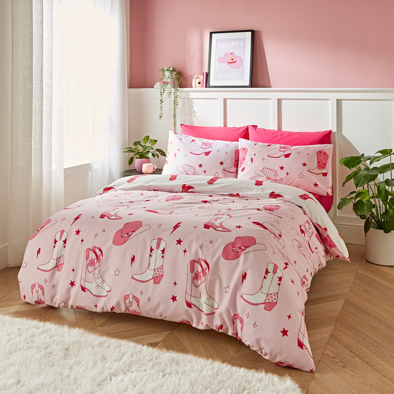 Cotton Blend Abstract Duvet Cover Set with Pillowcases Included, Kingsize Duvet Cover + 2 Standard Pillowcases