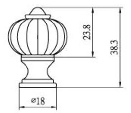 Expression 1 3/32" Diameter Round Knob, Chrome/Clear