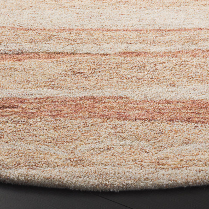 Tapis rouge / ivoire Narragansett 221, Rond 6 pi