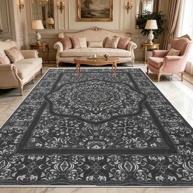 1PC Vintage Distressed Medallion Floral Persian area rugs, Soft and Comfortable, easy-to-maintain, machine washable Indoor floor mat, suitable for living room, bedroom, dining room, entryway, backyard porch and patio, Home Decor, Outdoor Decor.